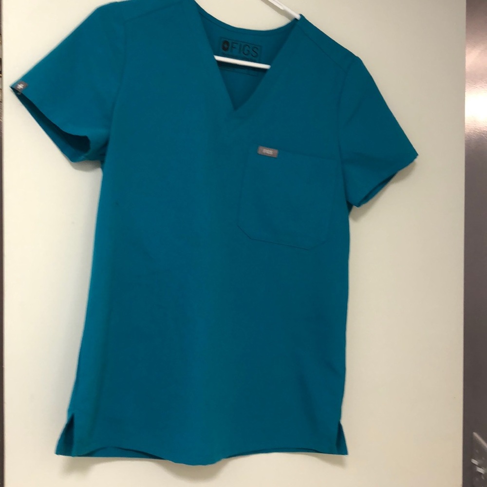 Figs scrub top teal XS